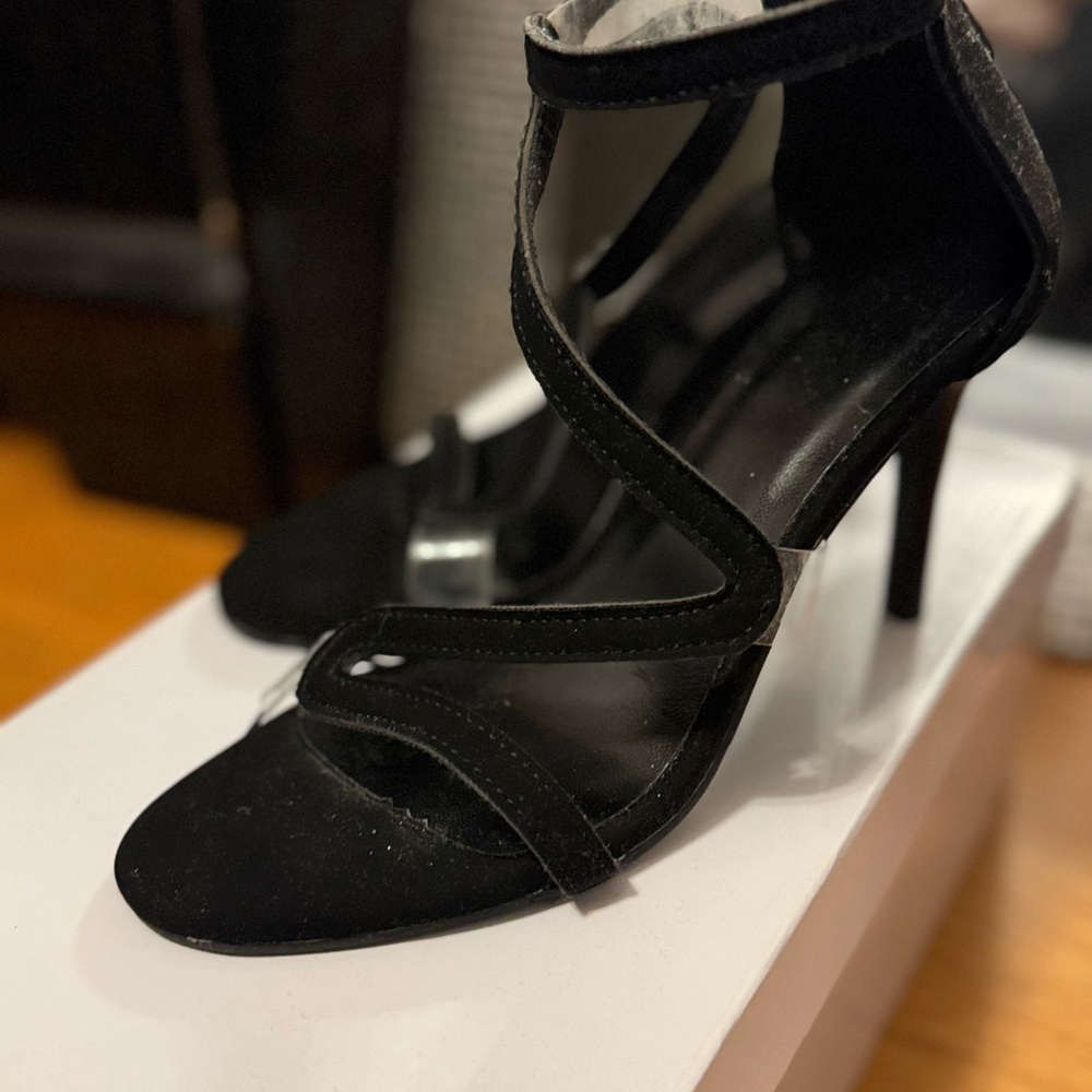 SHEIN Black Strappy Heels